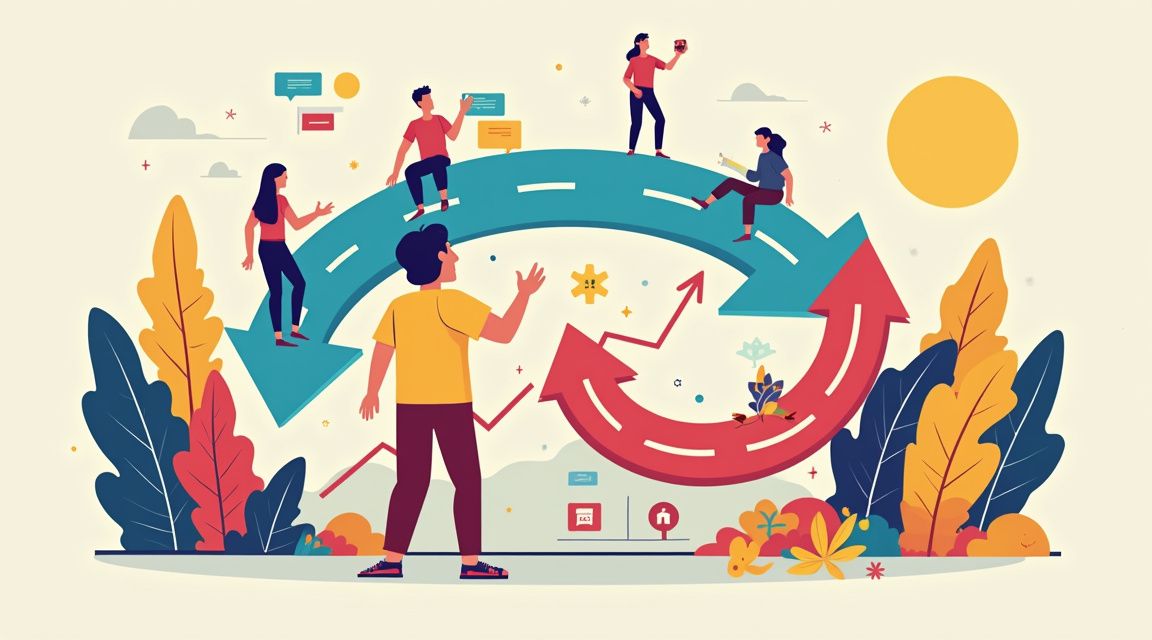 o ciclo lean startup é baseado em três etapas principais​ - Ilustração detalhada sobre o ciclo lean startup é baseado em três etapas principais​